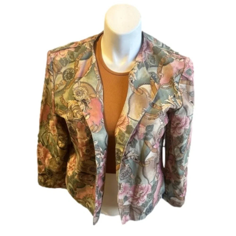 Vintage Inseparables Floral Jacket Size 14